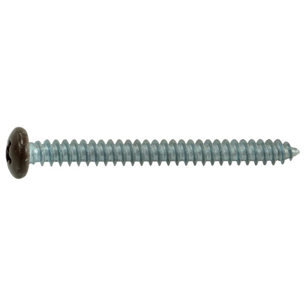 Midwest Fastener Sheet Metal Screw, #10 x 2 in, Painted Steel Pan Head Phillips Drive, 15 PK 37914 - main